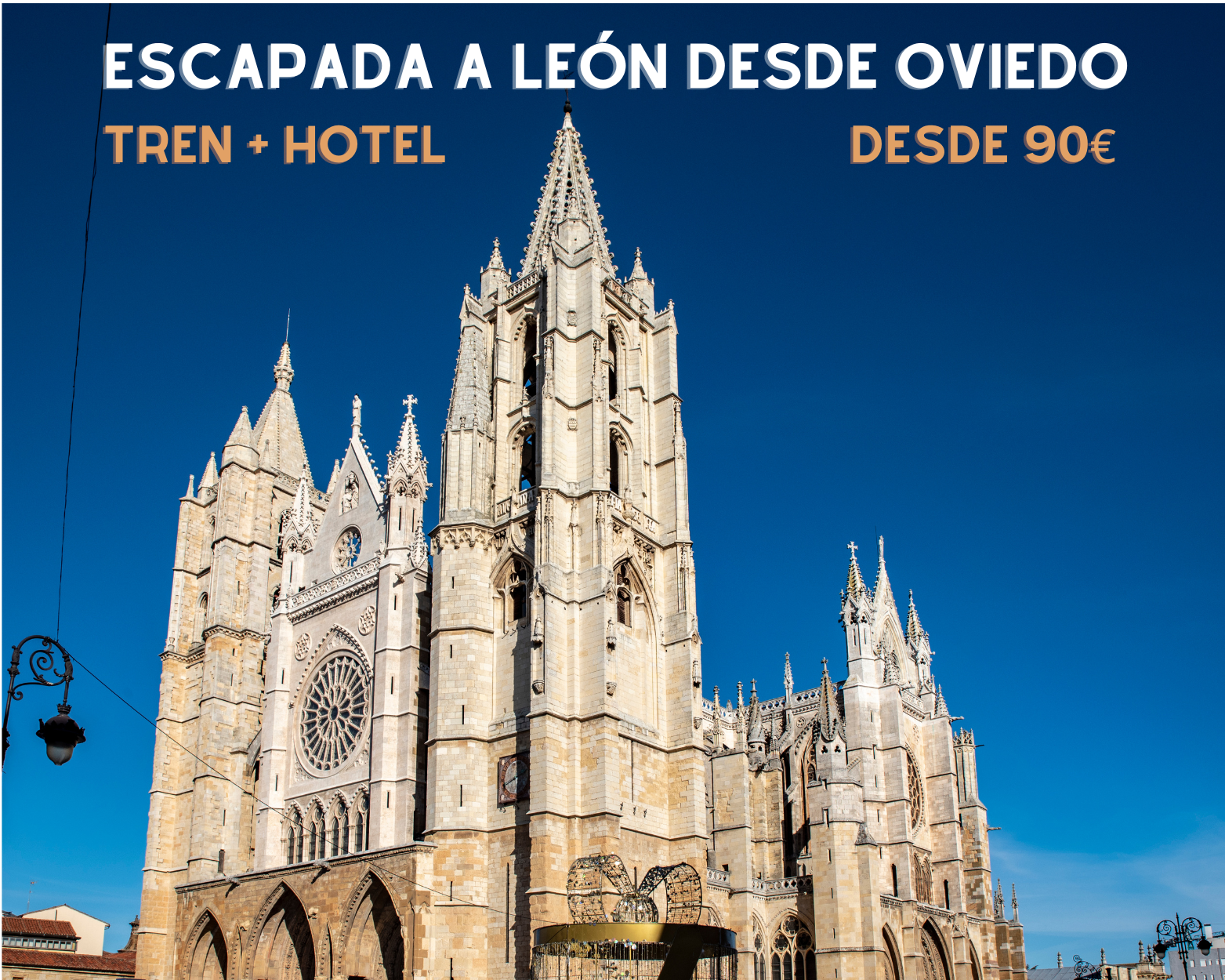 Escapada tren + hotel a León
